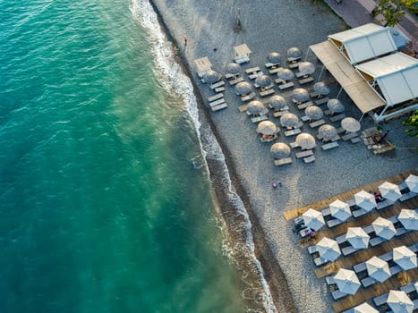 Psani Beach in Nafpaktos in Aetolia-Acarnania, near Gulf of Corinth, Greece