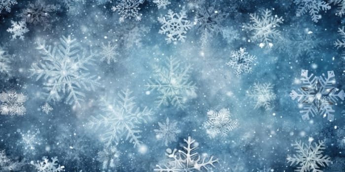 Winter background with snowflakes - AI generated