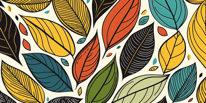 Abstract doodle pattern background - AI generated