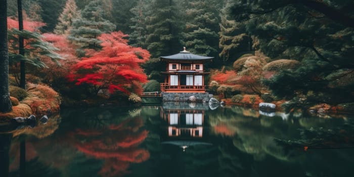 A japanese tea house - AI generated