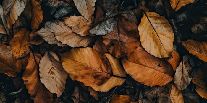 Witheres leaves background - AI generated
