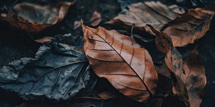 Witheres leaves background - AI generated