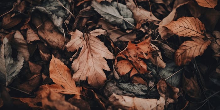 Witheres leaves background - AI generated