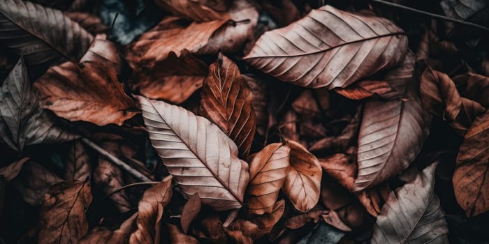 Witheres leaves background - AI generated