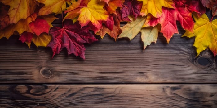 Maple leaves with copyspace - AI generated