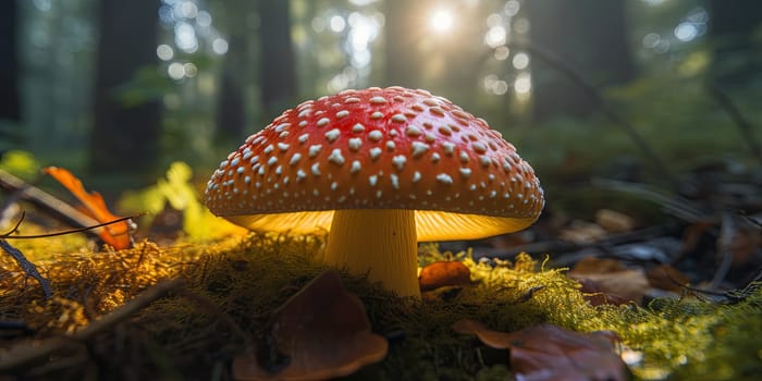 A amanita muscaria mushroom - AI generated