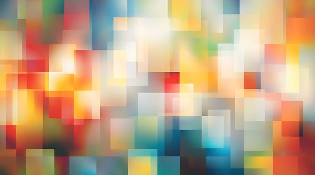 Bright colors blend and intersect in an abstract pattern, creating a lively and energetic composition perfect for modern decor.