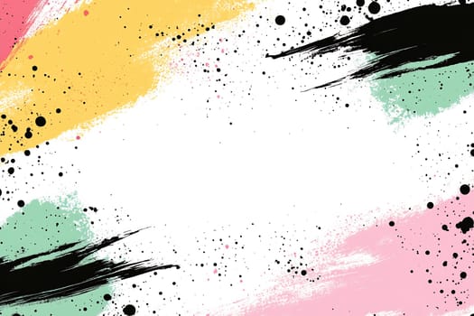 This vibrant artwork features bold splashes of color in a variety of shades creating an eye-catching background for creative projects.