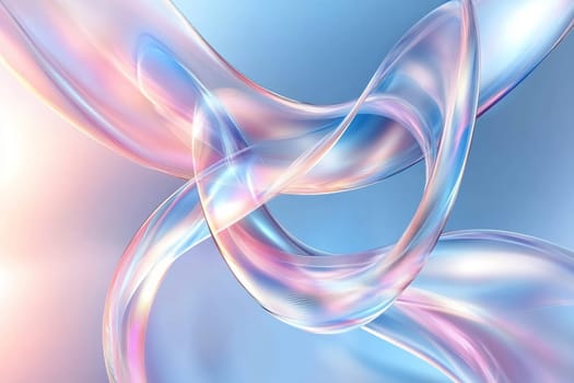 Swirling pastel colors create a fluid, abstract composition with soft curves and an ethereal quality, evoking a sense of tranquility.