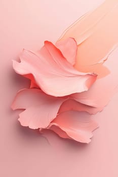 Light pink petals flow gracefully across a soft pastel backdrop, creating an elegant and tranquil effect in the composition.