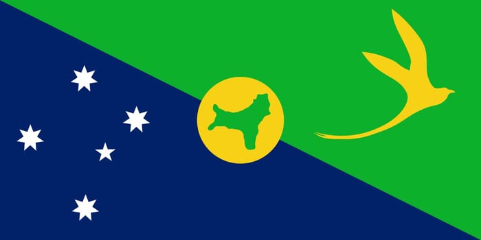 A Christmas Island flag background illustration