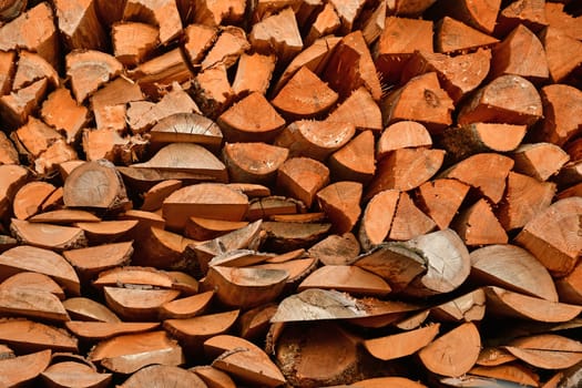 firewood, stack at a house