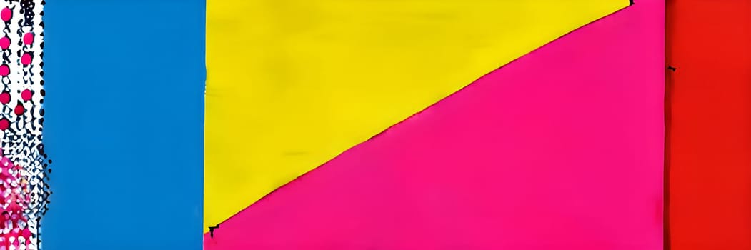 pop art wallpaper background in blue, yellow, pink and red hues