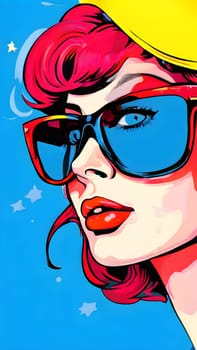 pop art wallpaper background in blue, yellow, pink and red hues