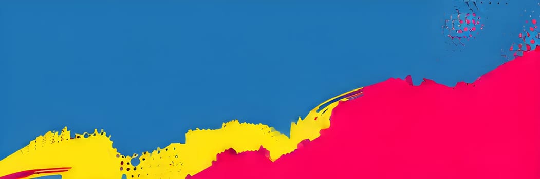 pop art wallpaper background in blue, yellow, pink and red hues