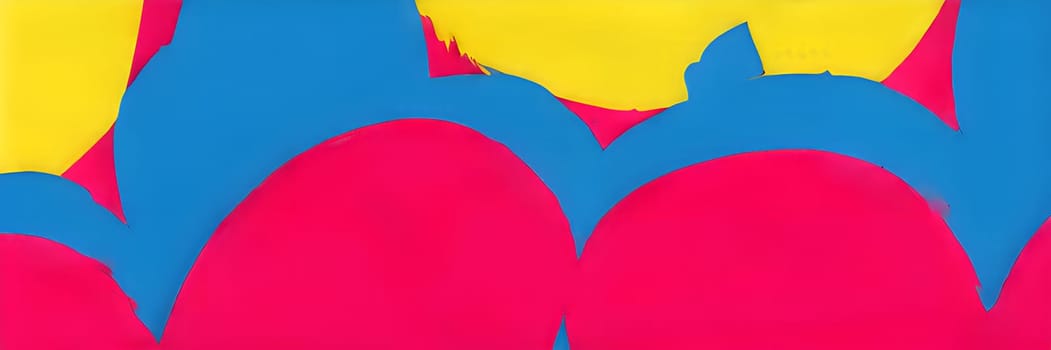 pop art wallpaper background in blue, yellow, pink and red hues