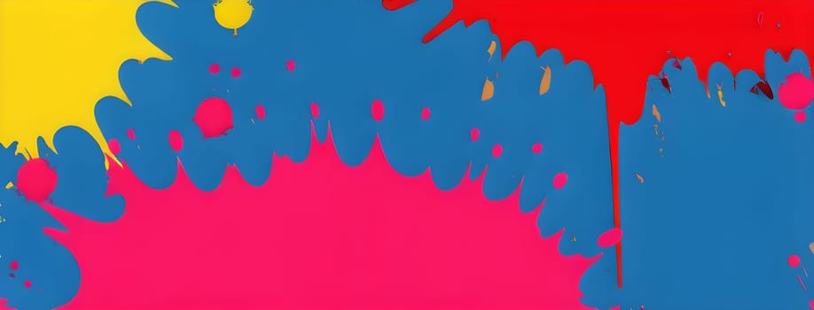 pop art wallpaper background in blue, yellow, pink and red hues