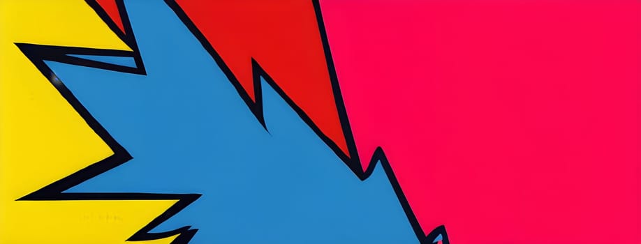 pop art wallpaper background in blue, yellow, pink and red hues