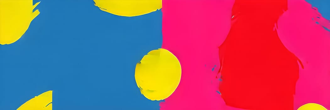 pop art wallpaper background in blue, yellow, pink and red hues
