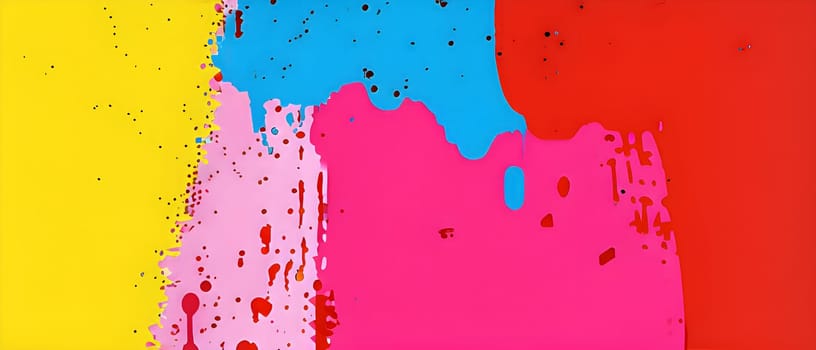 pop art wallpaper background in blue, yellow, pink and red hues