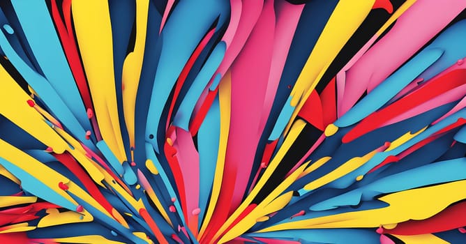 pop art wallpaper background in blue, yellow, pink and red hues