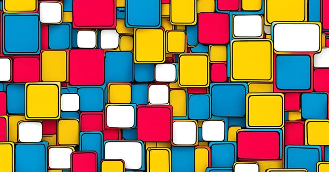 pop art wallpaper background in blue, yellow, pink and red hues