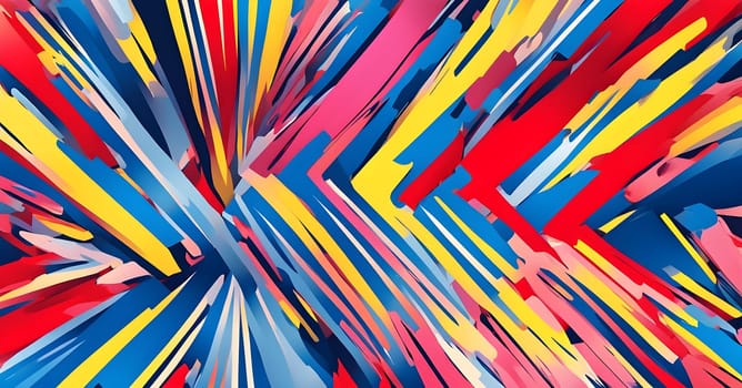pop art wallpaper background in blue, yellow, pink and red hues