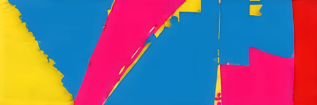 pop art wallpaper background in blue, yellow, pink and red hues