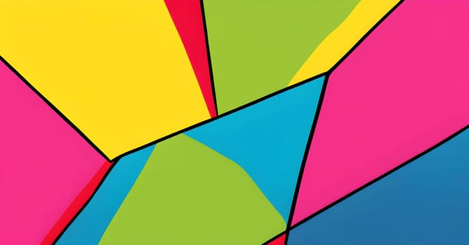 pop art wallpaper background in blue, yellow, pink and red hues