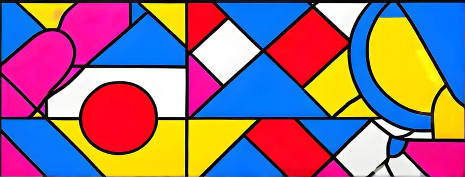 pop art wallpaper background in blue, yellow, pink and red hues