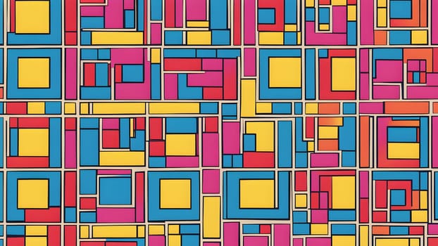 pop art wallpaper background in blue, yellow, pink and red hues