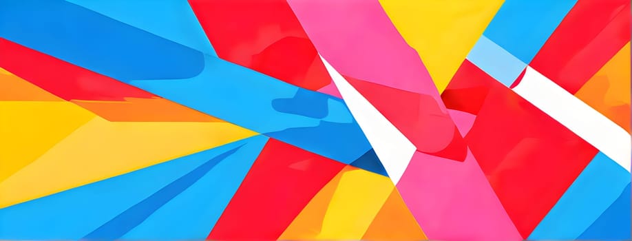 pop art wallpaper background in blue, yellow, pink and red hues