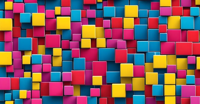 pop art wallpaper background in blue, yellow, pink and red hues