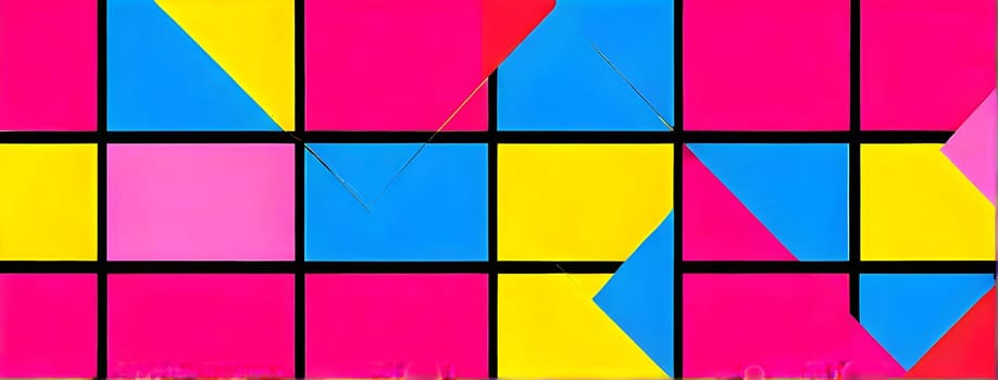 pop art wallpaper background in blue, yellow, pink and red hues
