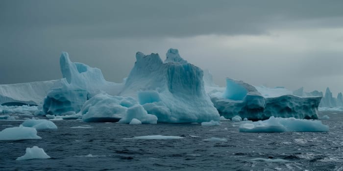 Melting polar ice caps - AI generated