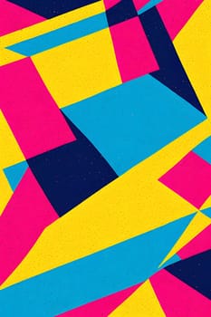pop art wallpaper background in blue, yellow, pink and red hues