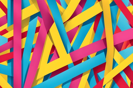 pop art wallpaper background in blue, yellow, pink and red hues