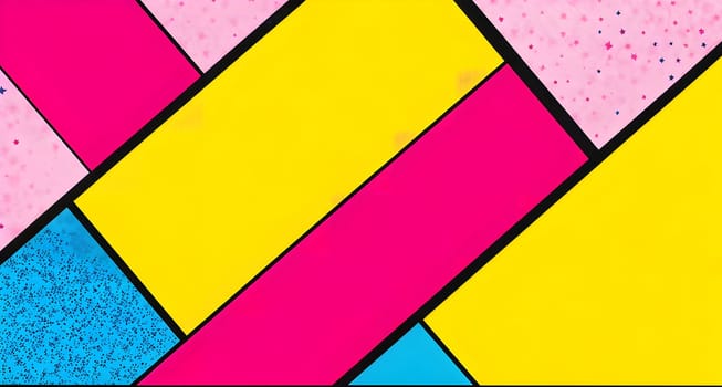 pop art wallpaper background in blue, yellow, pink and red hues