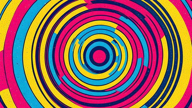 pop art wallpaper background in blue, yellow, pink and red hues