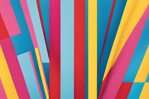 pop art wallpaper background in blue, yellow, pink and red hues