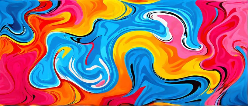 pop art wallpaper background in blue, yellow, pink and red hues