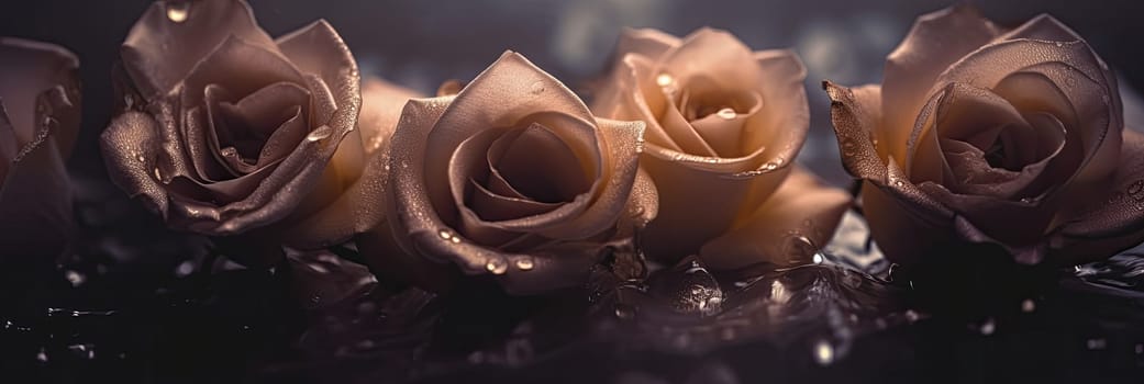 Rose flower background - AI generated