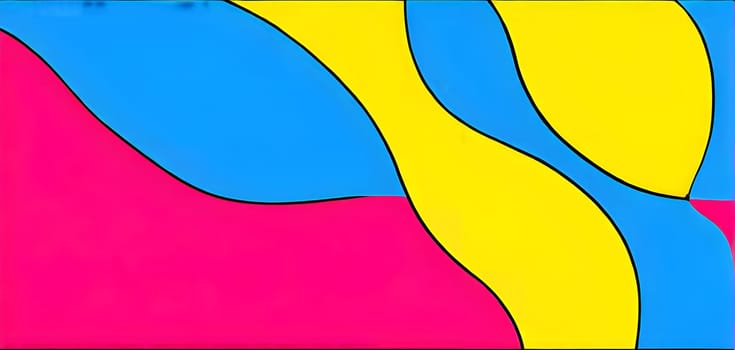 pop art wallpaper background in blue, yellow, pink and red hues