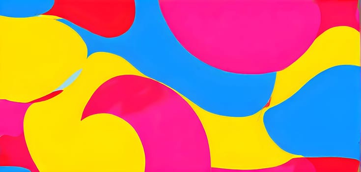 pop art wallpaper background in blue, yellow, pink and red hues