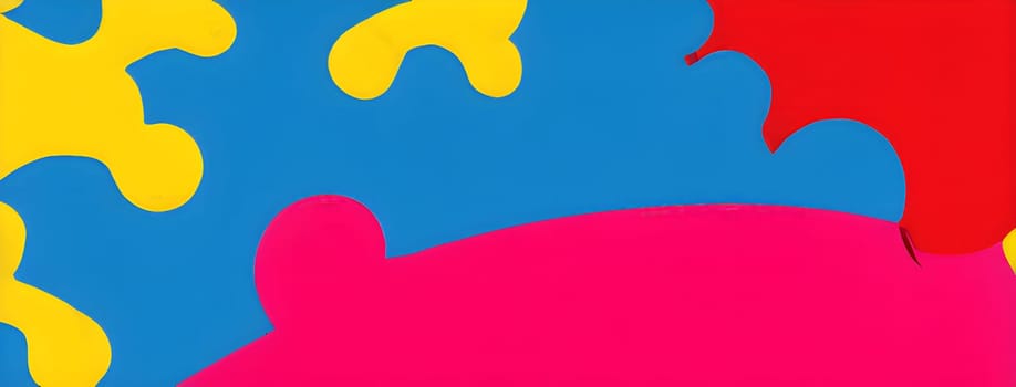 pop art wallpaper background in blue, yellow, pink and red hues