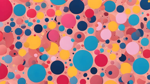 pop art wallpaper background in blue, yellow, pink and red hues