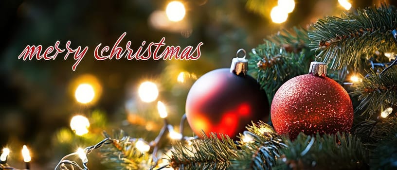 Brightly colored ornaments hang from a beautifully adorned tree surrounded by soft glowing lights creating a festive holiday atmosphere.