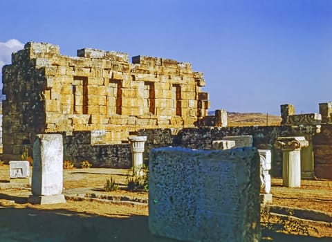 Ruins of ancient Greek city Hierapolis, Turkey