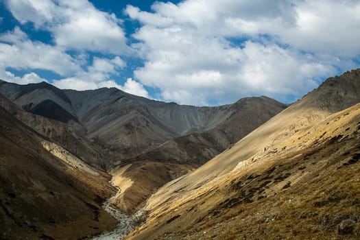 The altai mountains. The landscape of nature on the Altai mountains and in the gorges between the mountains.