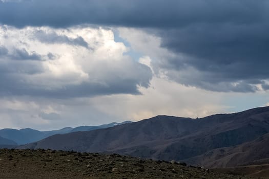 The altai mountains. The landscape of nature on the Altai mountains and in the gorges between the mountains.